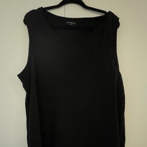 Lane Bryant ribbed black tank (t-shirt material) - Picture 1 of 3